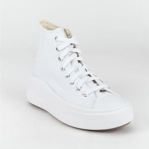 CONVERSE Chuck Taylor All Star Move Womens White Platform High Top Shoes